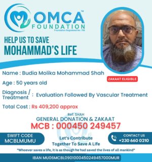 help save mohammad’s life – urgent vascular treatment