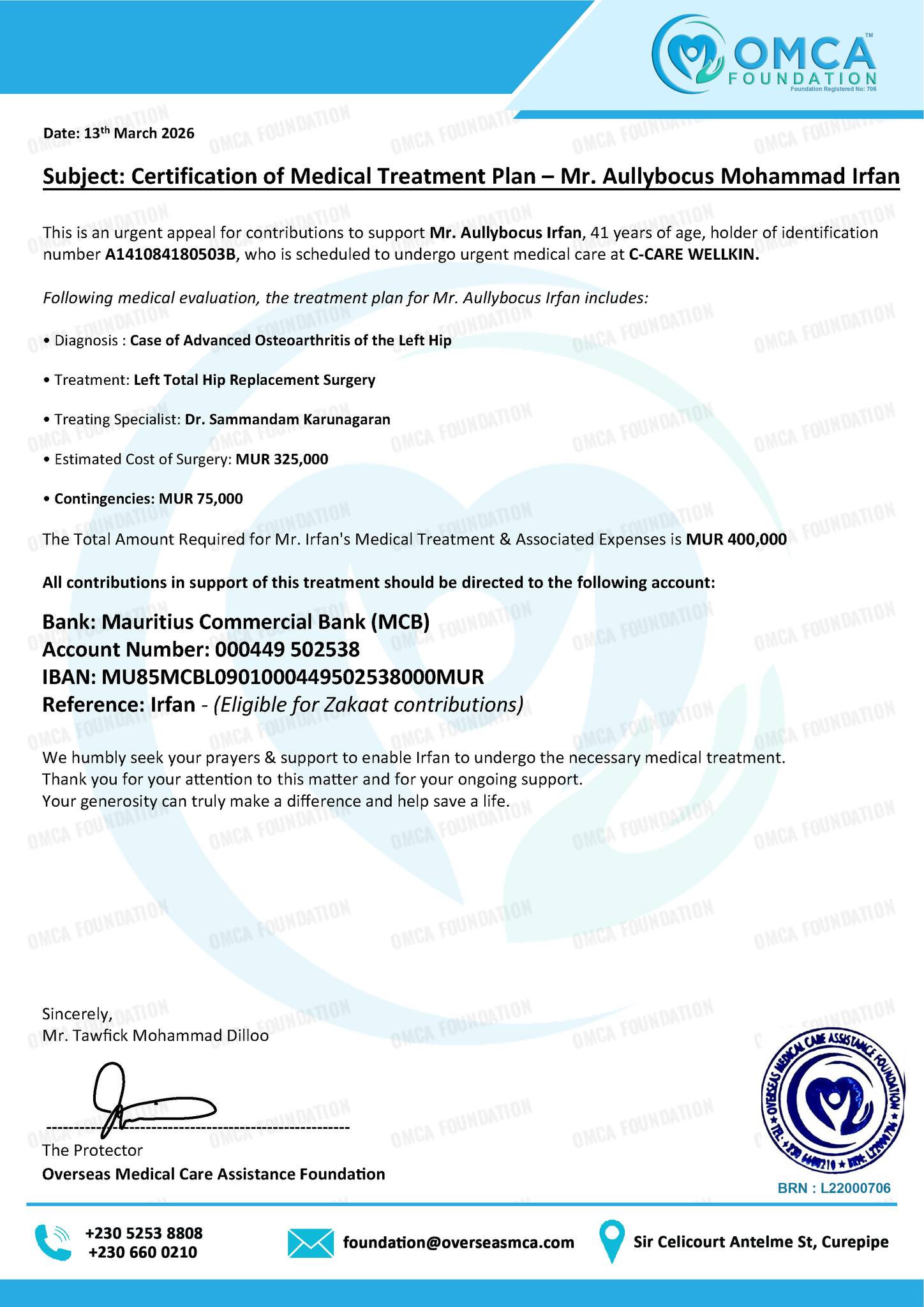 irfan certificate