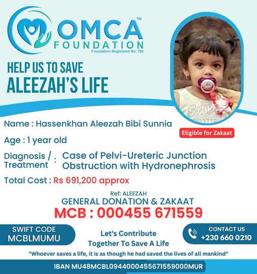 help save aleezah’s life – baby medical treatment donation