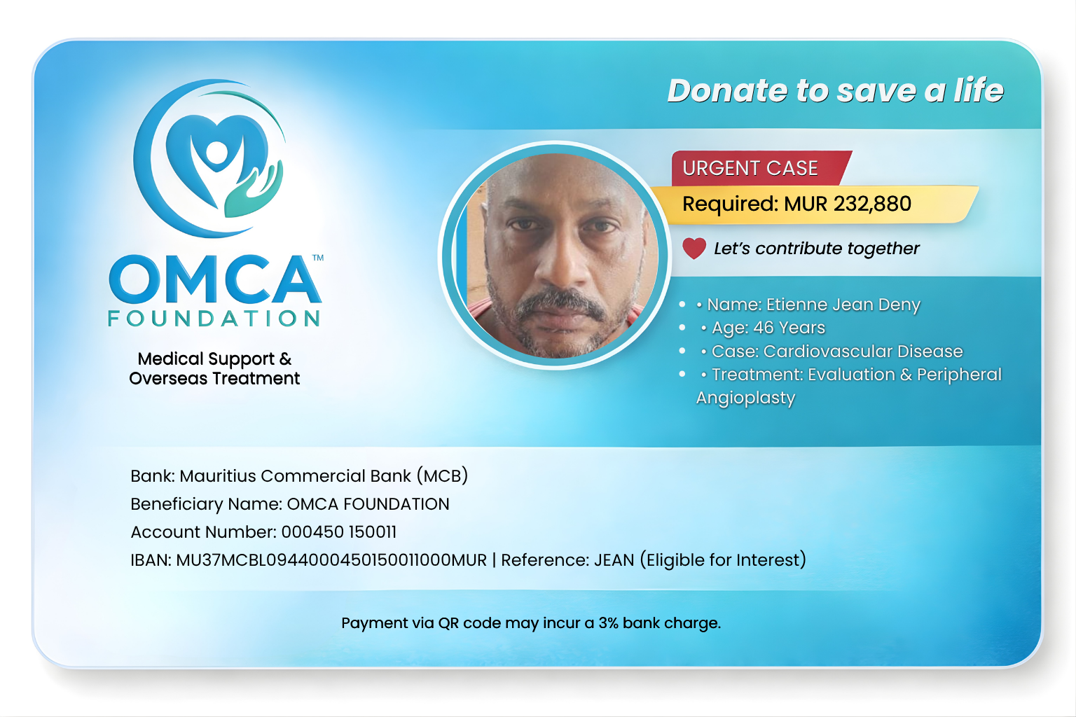 omca donation cards
