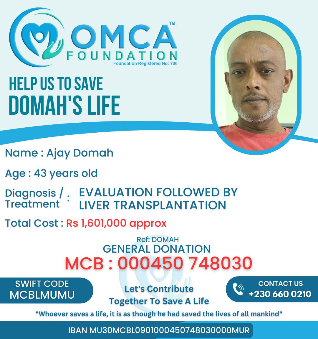 help save domah’s life – urgent liver transplant treatment