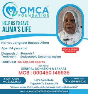 help save alima’s life – urgent spine treatment & endoscopic decompression surgery support
