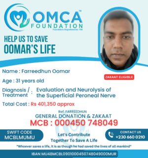 help save oomar’s life – urgent superficial peroneal nerve treatment