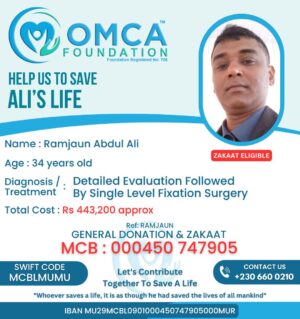 help save ali’s life – urgent single level fixation surgery