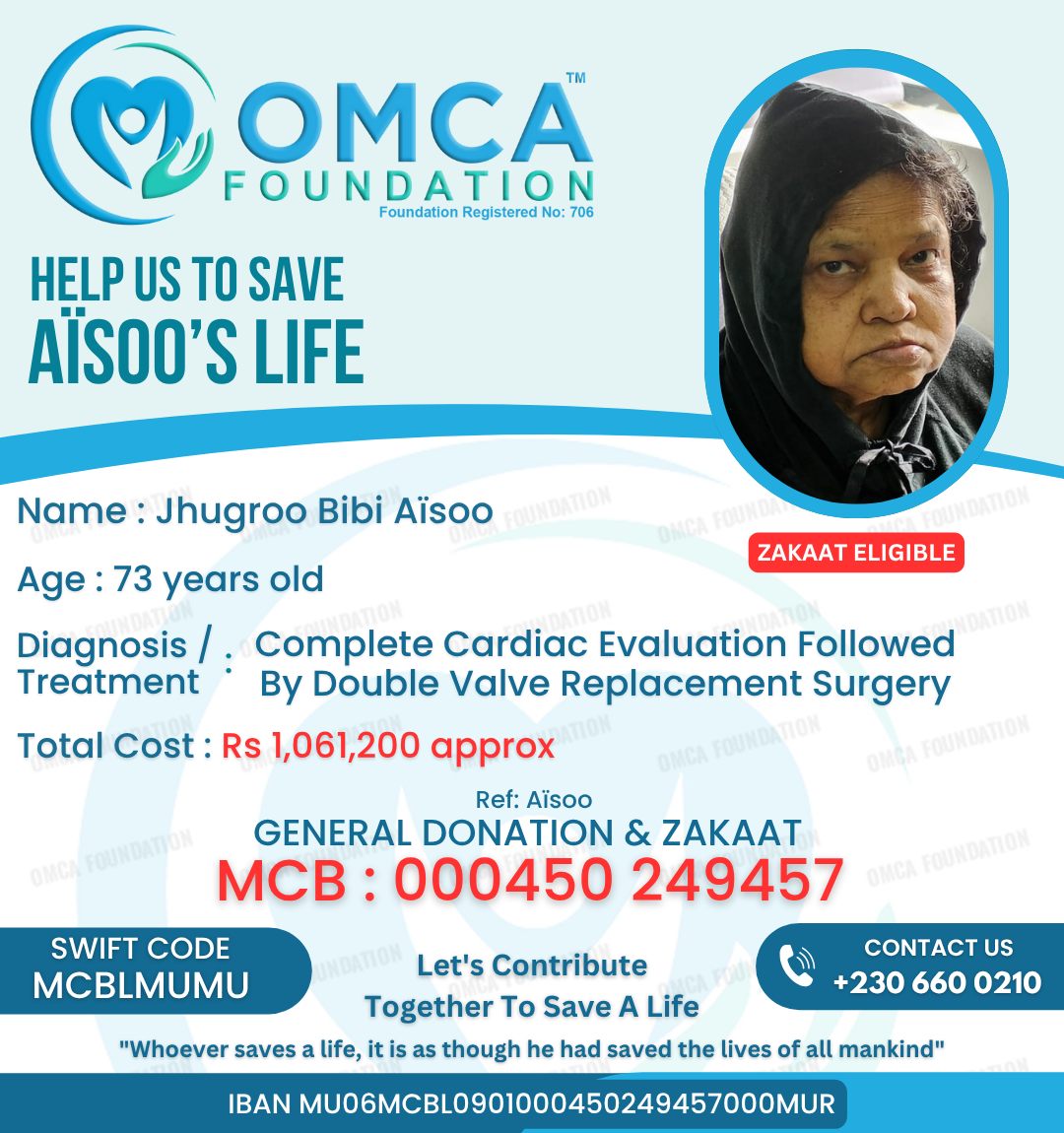 help save aïsoo’s life – urgent double valve replacement surgery