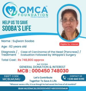 help save sooba’s life – urgent whipple surgery for pancreatic cancer