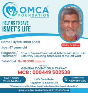 help save ismet’s life – urgent wrist surgery needed
