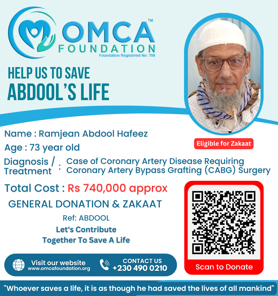 help save abdool’s life – urgent heart bypass surgery support