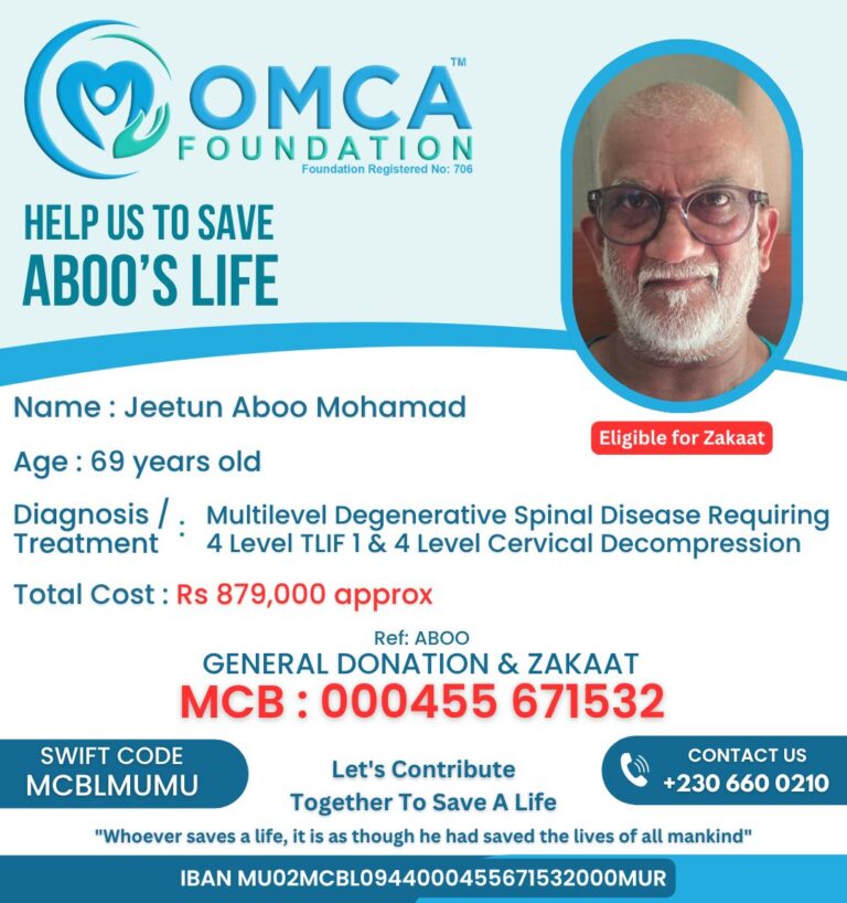 help save aboo’s life – urgent spine surgery support
