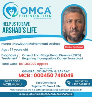 help save arshad’s life – urgent kidney transplant support