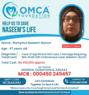 help save naseem’s life – urgent skin graft surgery support