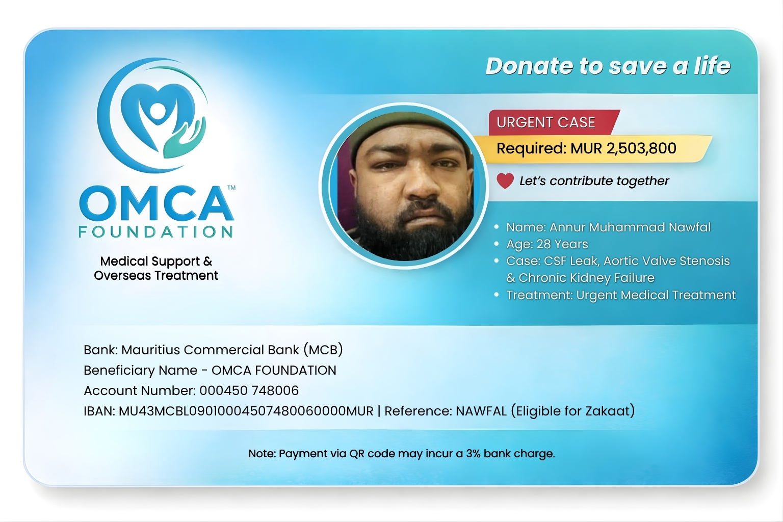 help save nawfal’s life – urgent multi organ treatment support