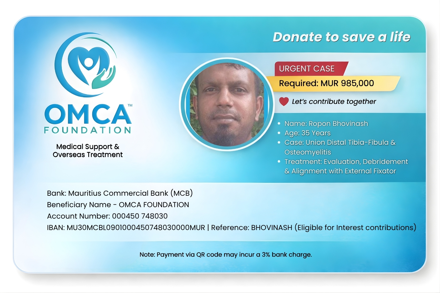 help save bhovinash’s life – urgent surgery donation support