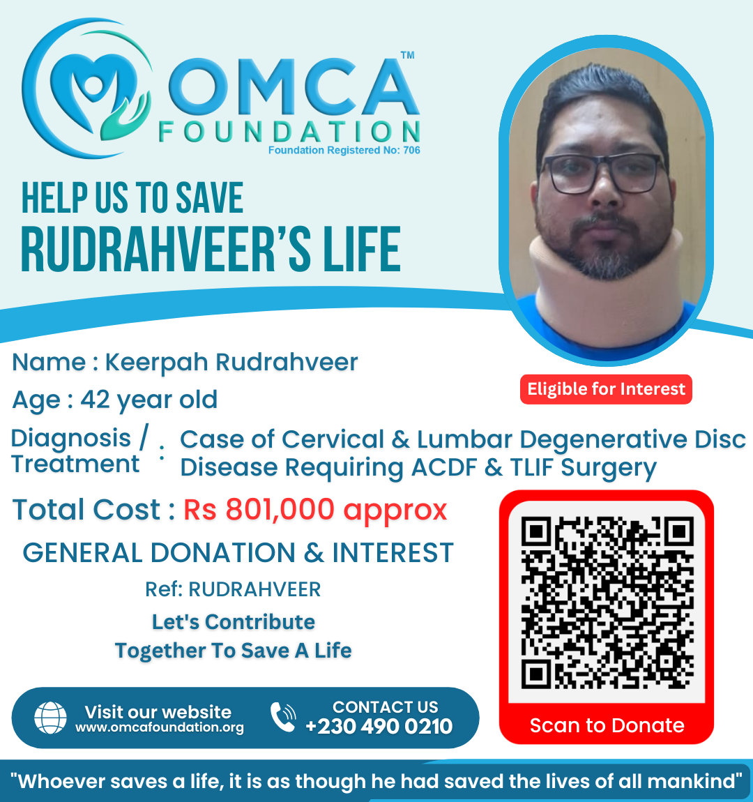 Help Save Rudrahveer’s Life – Urgent Spine Surgery Treatment Support