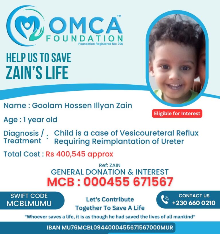 help save zain’s life – urgent child surgery support