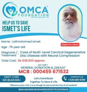 Help Save Ismet’s Life – Urgent Cervical Spine Surgery Support