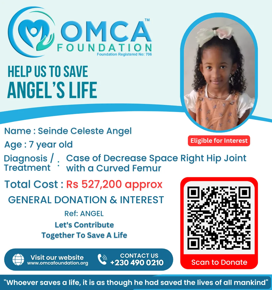 Help Save Angel’s Life – Urgent Hip Surgery Support