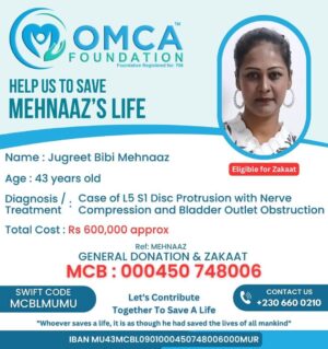 Help Save Mehnaaz’s Life – Urgent Spine Surgery Support