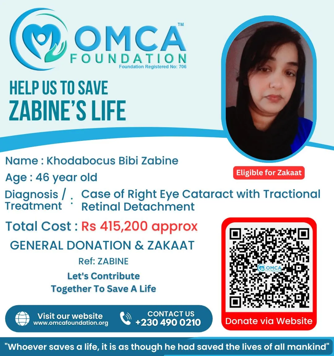 Help Save Zabine’s Life – Urgent Eye Surgery Support