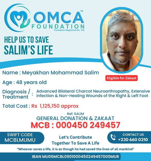 Help Save Salim's Life – Urgent Lower Limb Reconstruction Treatment Support