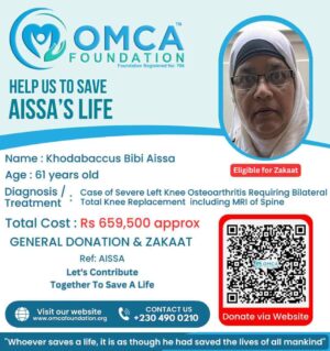 Help Save Aissa's Life – Urgent Knee Replacement Surgery Support