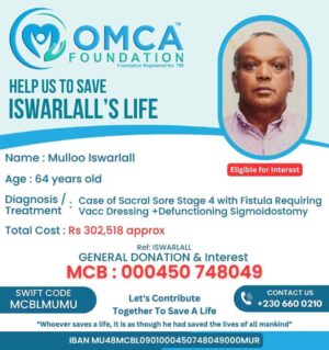 Help Save Iswarlall's Life – Urgent Sacral Sore Stage 4 Treatment Support