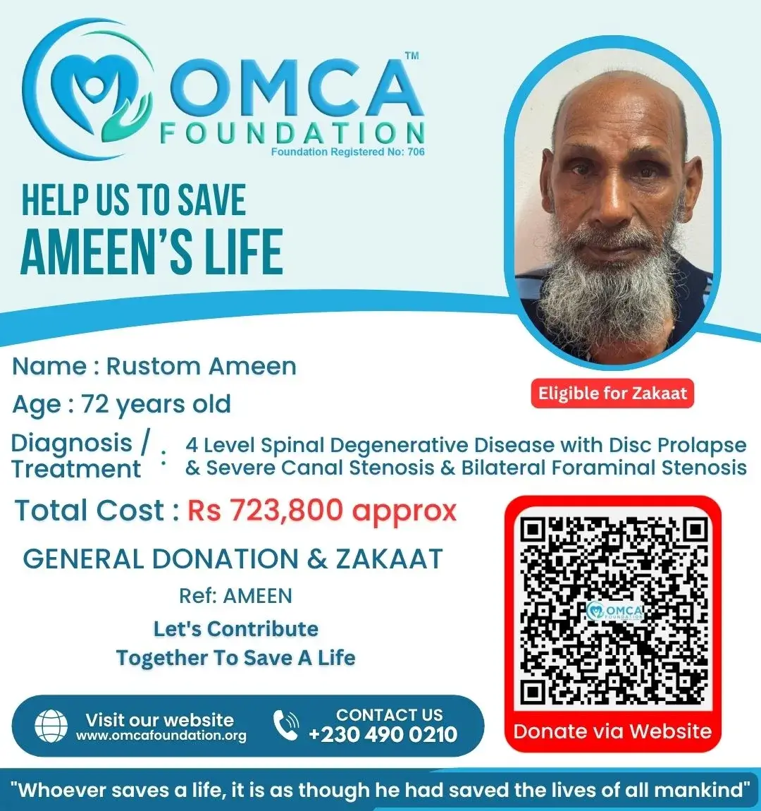 Help Save Rustom’s Life – Urgent Spine Surgery Support