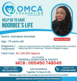 Help Save Mrs. Ramjean Noorbee – Urgent Cancer Treatment Support